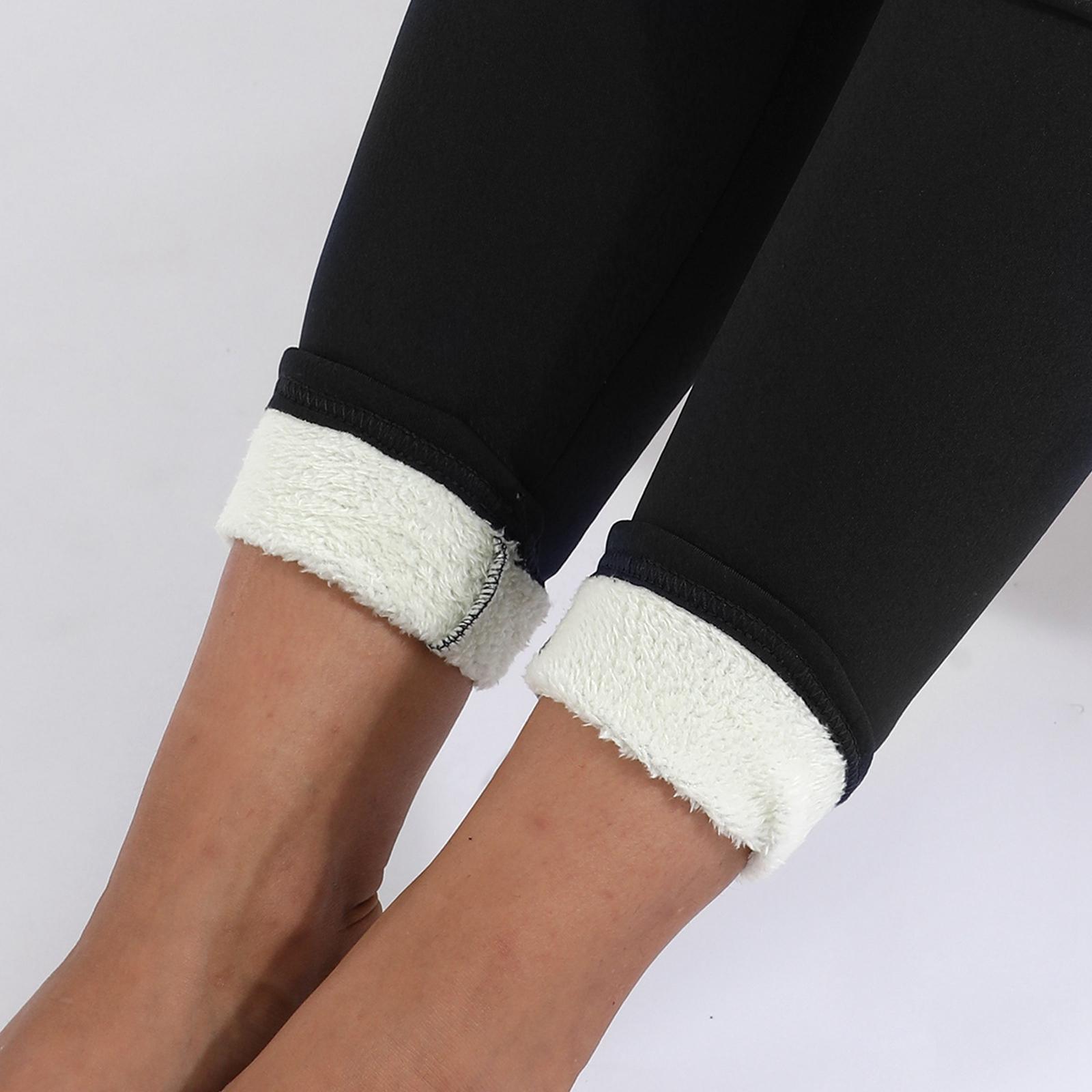 Woman Thermal Leggings Thick Winter Fleece Lined Warm High Waist