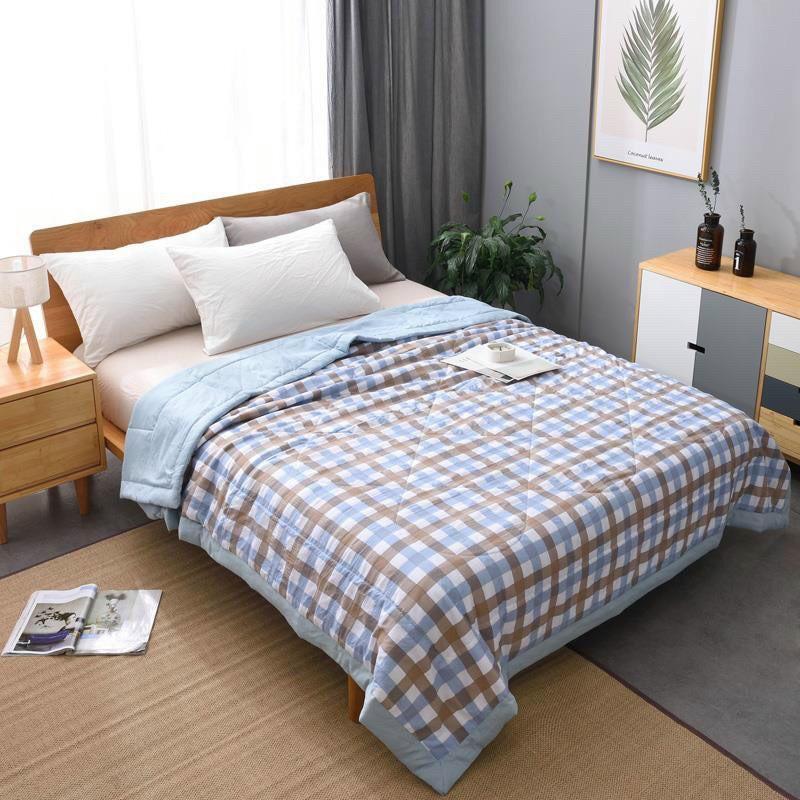 Chăn Đũi kẻ M2T bedding Chăn hè nhập khẩu mềm mịn mát kích thước 2m x 2m2