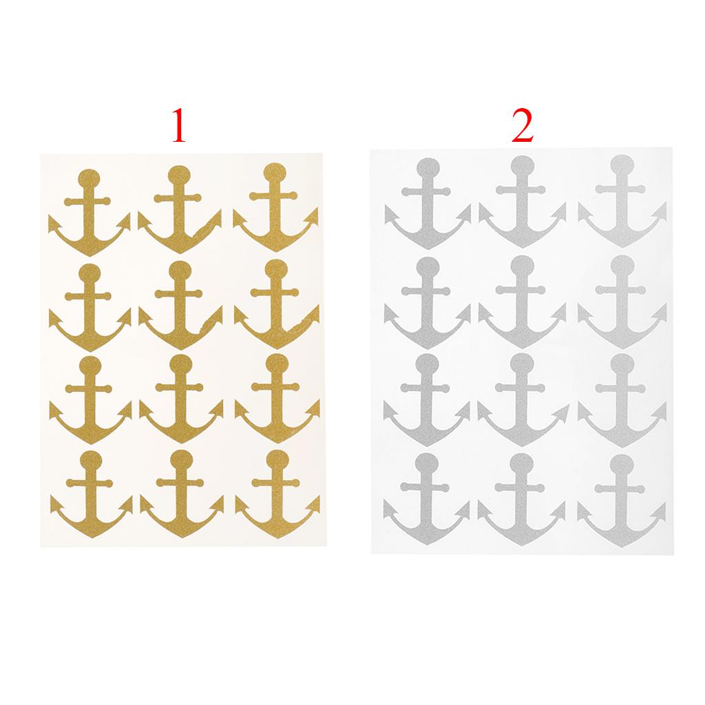 Anchor Wall Decal Removable Sticker Home Room Nursery Xmas DIY Decoration Gold