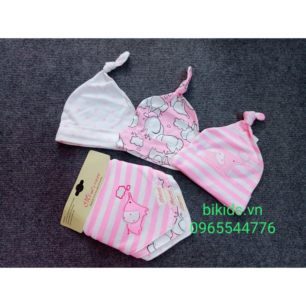 Combo 3 khăn tam giác + 3 mũ thắt nút