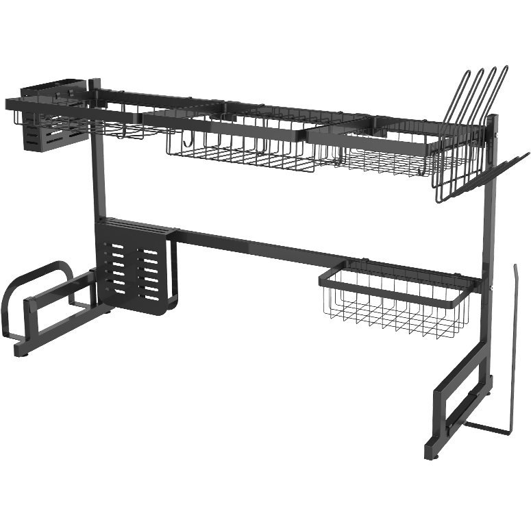 Kệ Để Trên Bồn Rửa Locknlock LDR210 (1000x310x590 mm - Kích thước sau khi lắp ráp) - Màu Đen