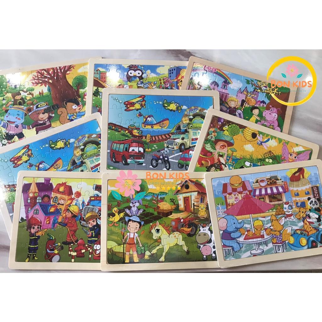 COMBO 5 tranh xếp hình 40 mảnh puzzle cho bé - Đồ chơi giáo dục thông minh trẻ em