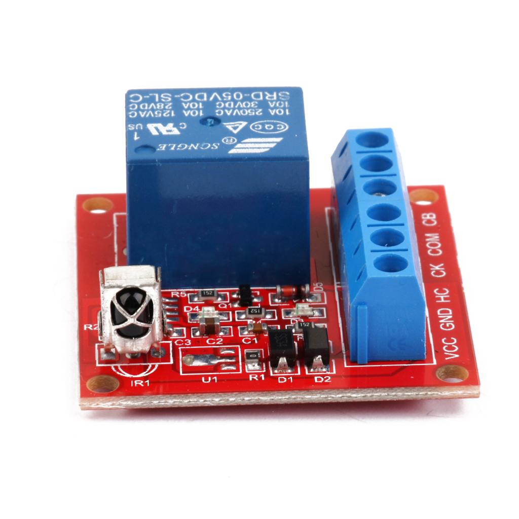 5V Manual Control LED Relay Driver Learning Module with Infrared Remote