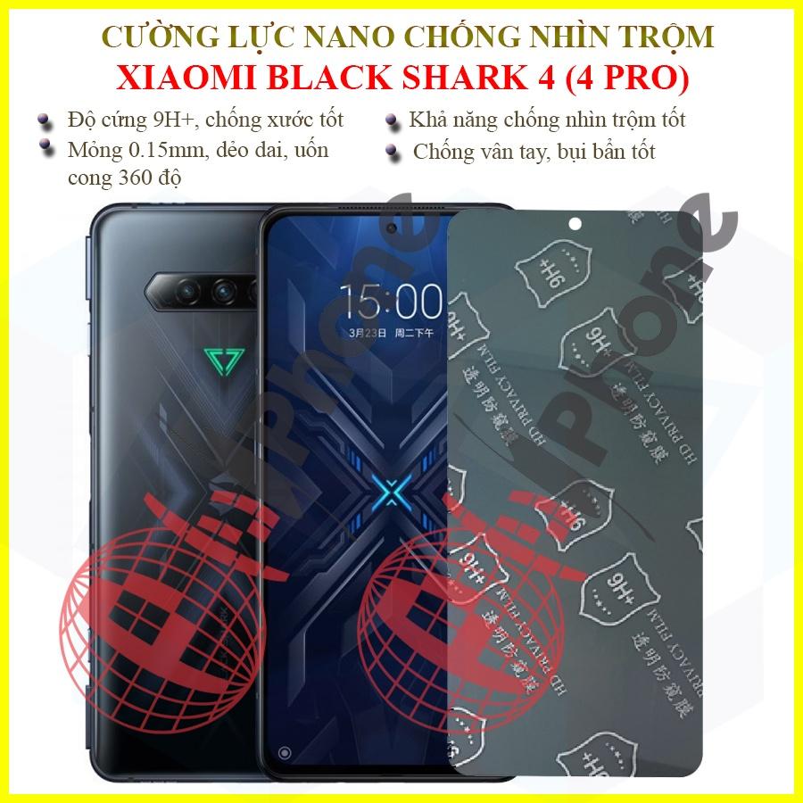 Dán chống nhìn trộm dành cho  Xiaomi Black Shark 4, 4 Pro - Dán cường lực dẻo nano 9H+