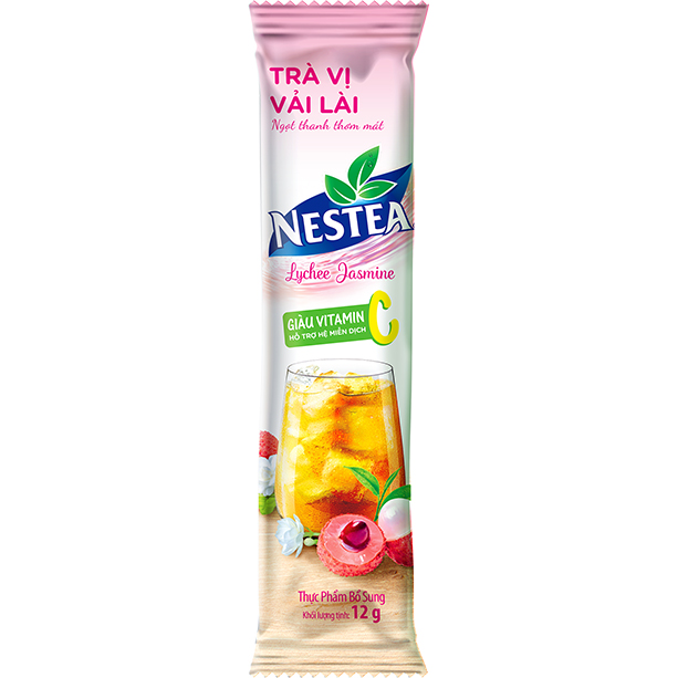 Trà NESTEA vị Vải &amp; Hương Hoa Lài (Hộp 12 gói x 12g)