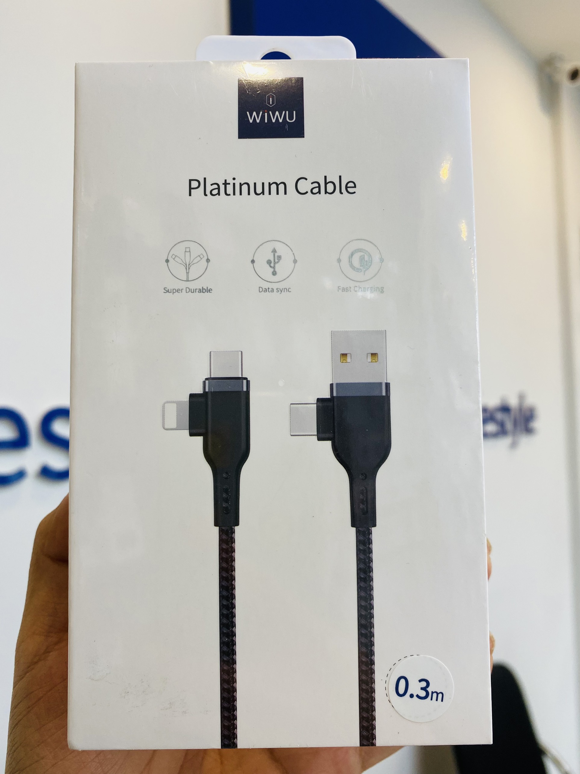 Cáp WIWU PT06 4 in 1 USB + USB-C / Type-C to USB-C / Type-C + 8 Pin Platinum Data Cable, Cable Lengt Chống Nhiễu Hiệu Quả - Hàng Chính Hãng