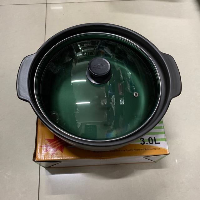 Nồi đất nắp kiếng sâu 3.0L