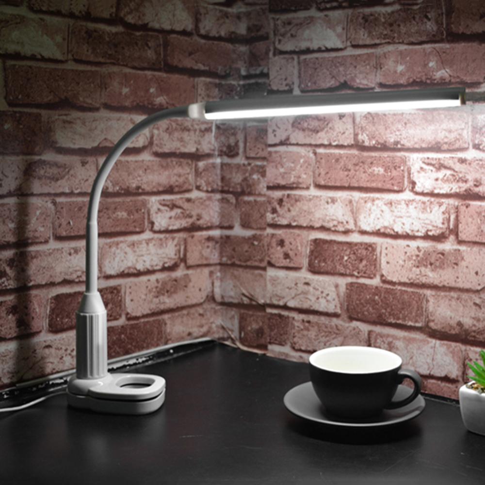 5W 24 LEDs Eye Protection Clamp Clip Light Table Lamp Stepless Dimmable Bendable USB Powered Touch Sensor Control