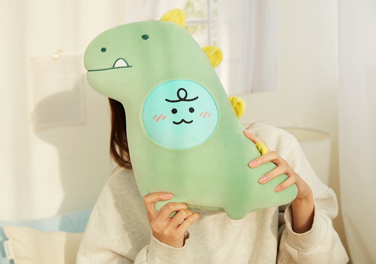 Gối Ôm Hình Khủng Long Jordy KAKAO FRIENDS Chính Hãng