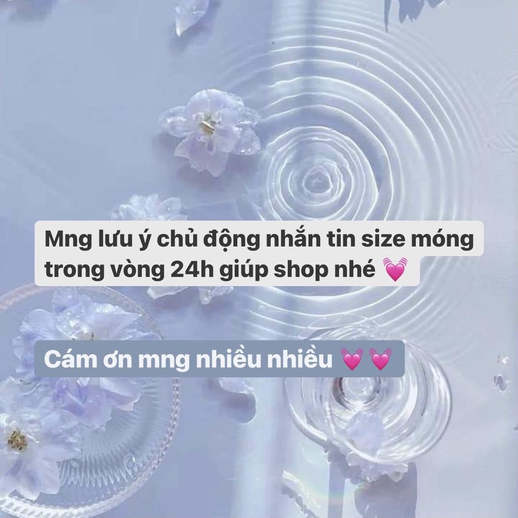 NAILBOX - Móng úp theo size - Xanh Be mix caro đơn giản