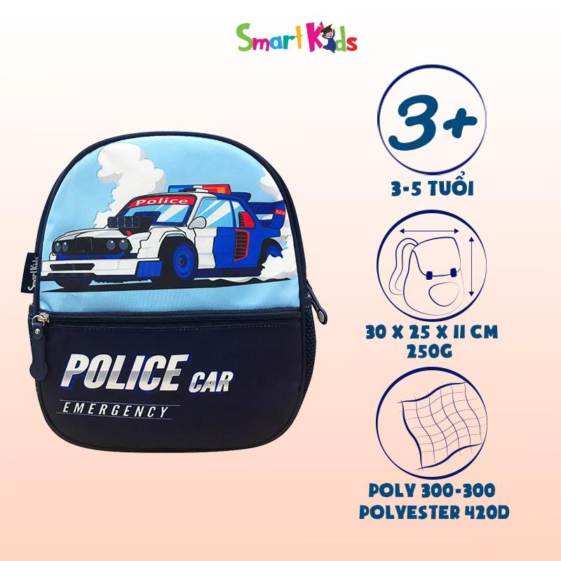 Balo mẫu giáo B.bag Toy Station-Police Car Xanh đen dành cho bé 3-5 tuổi,trẻ mẫu giáo,đáng yêu,dễ thương  B-005