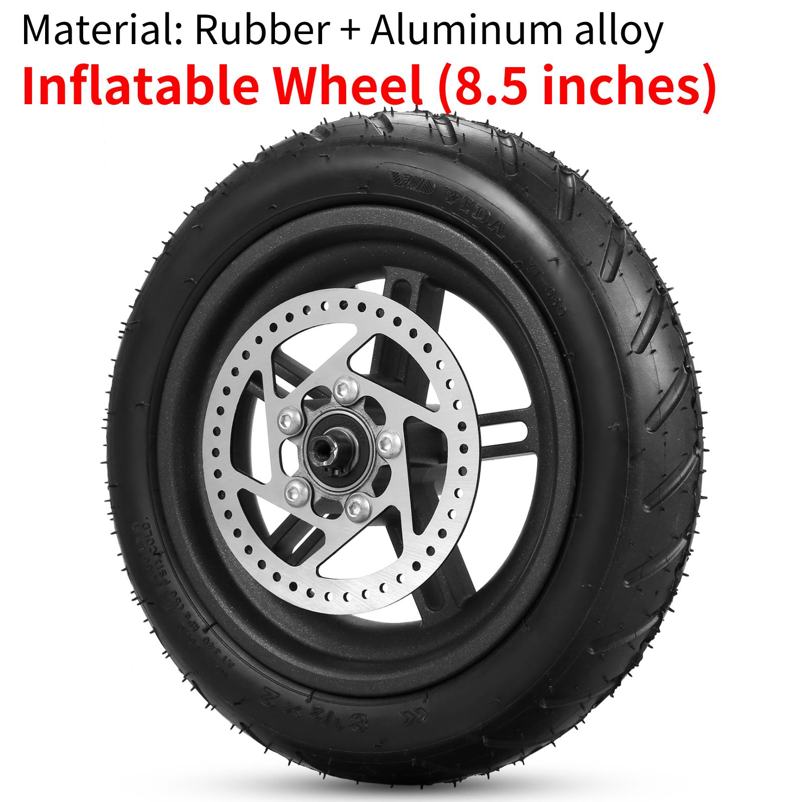 E Scooter Lốp Sau W Bánh Xe Hub Bộ Phanh Đĩa 8.5in Chắc Chắn Xe Điện Bánh Xe Thay Thế Cho Xiaomi M365 Phụ Tùng Xe Tay Ga Color: Inflatable Wheel