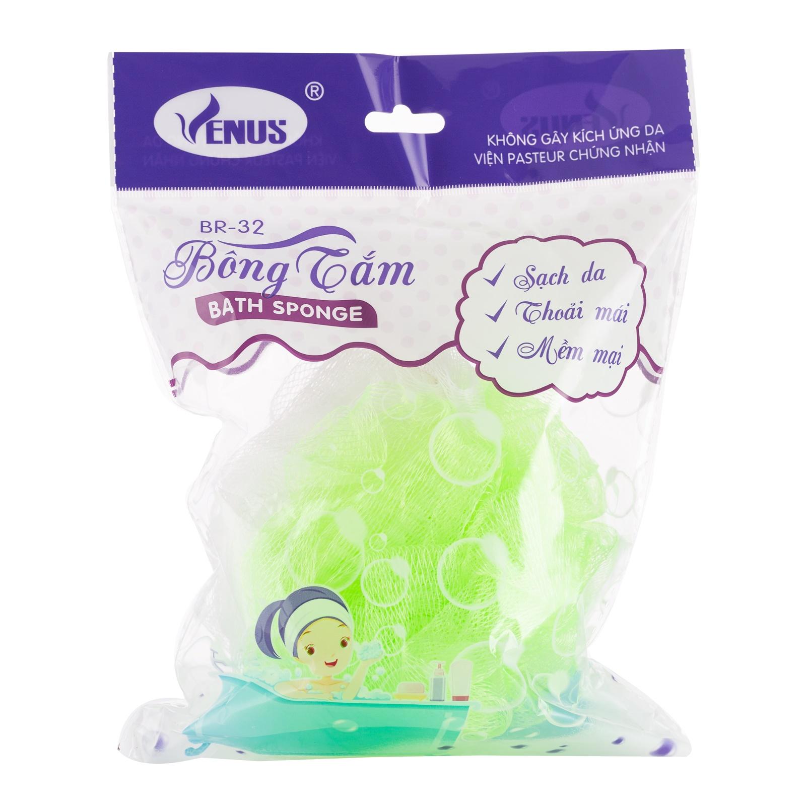 Combo 3 Bông tắm tròn Venus BR32-Tạo bọt nhiều, tấy da chết, thẩm thấu sữa tắm nhiều,massge thư giãn