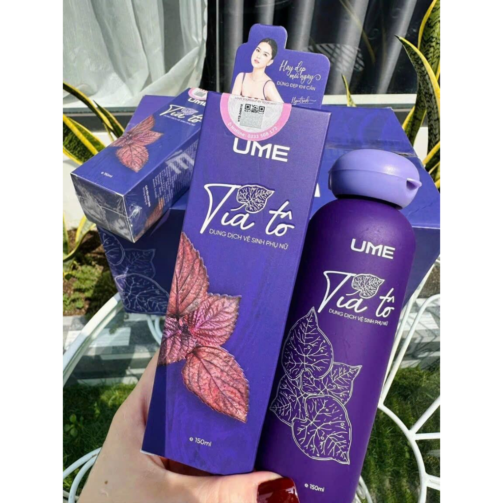 Dung dịch vệ sinh Tía Tô UME Ngọc Trinh giúp kháng khuẩn, ngăn ngừa viêm nhiễm hiệu quả (chai 150ml)