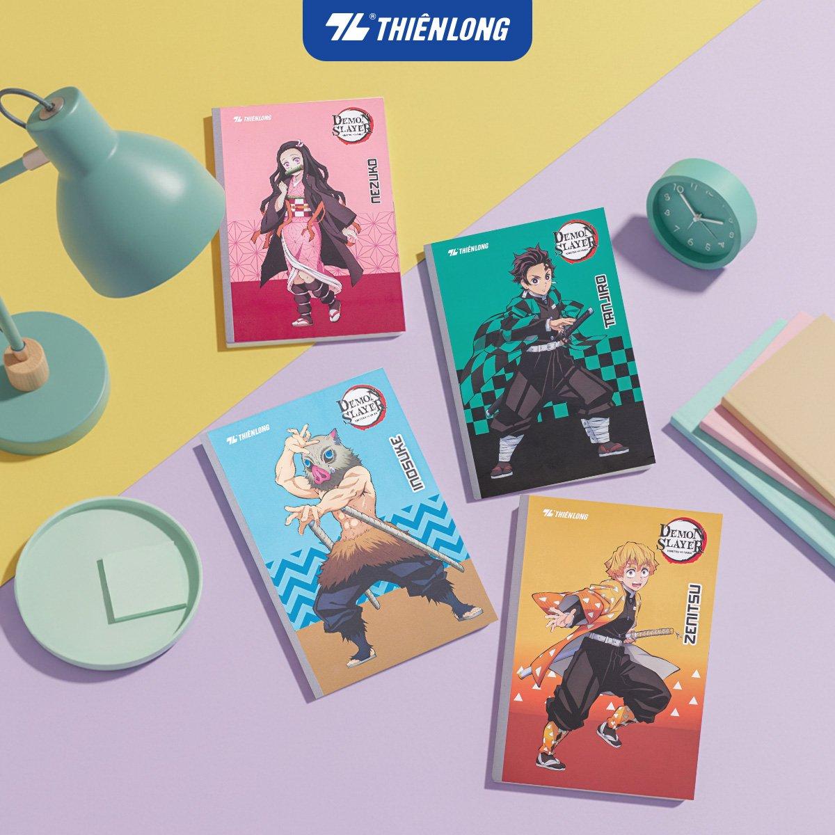 Combo 5/10 Tập vở Thiên Long 80/120 trang kẻ ngang 7mm 70gsm - dành cho học sinh, sinh viên - Phiên bản Demon Slayer