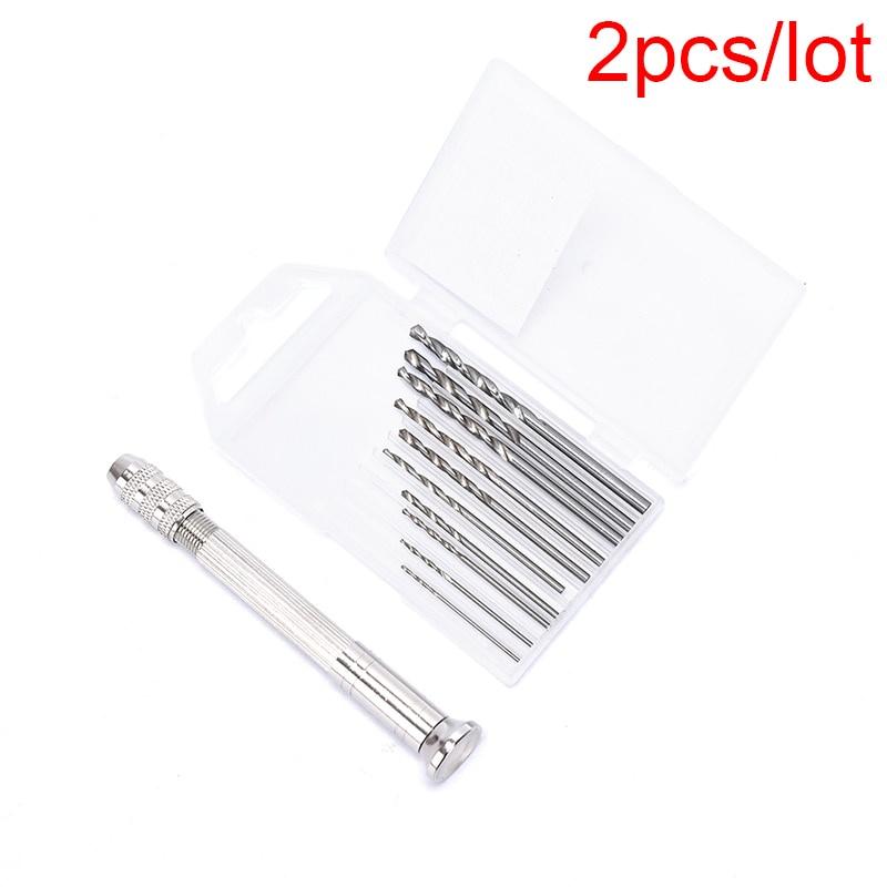 11pcs/set Metal Hand Drill Equipments UV Resin Mold Tools And Handmade Jewelry Tool With 0.8mm-3.0mm Drill Screws