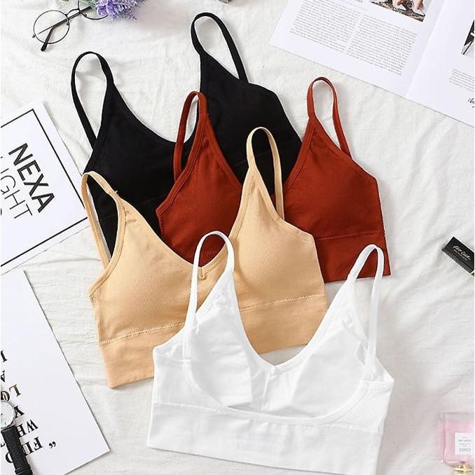 Áo Bra Hai Dây Gân dáng Croptop Hở Lưng Sexy