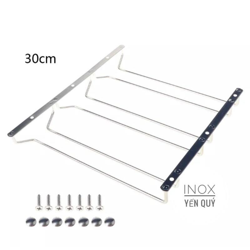 Sus304 giá treo ly 3 hàng inox sâu 27cm 30cm và 40cm
