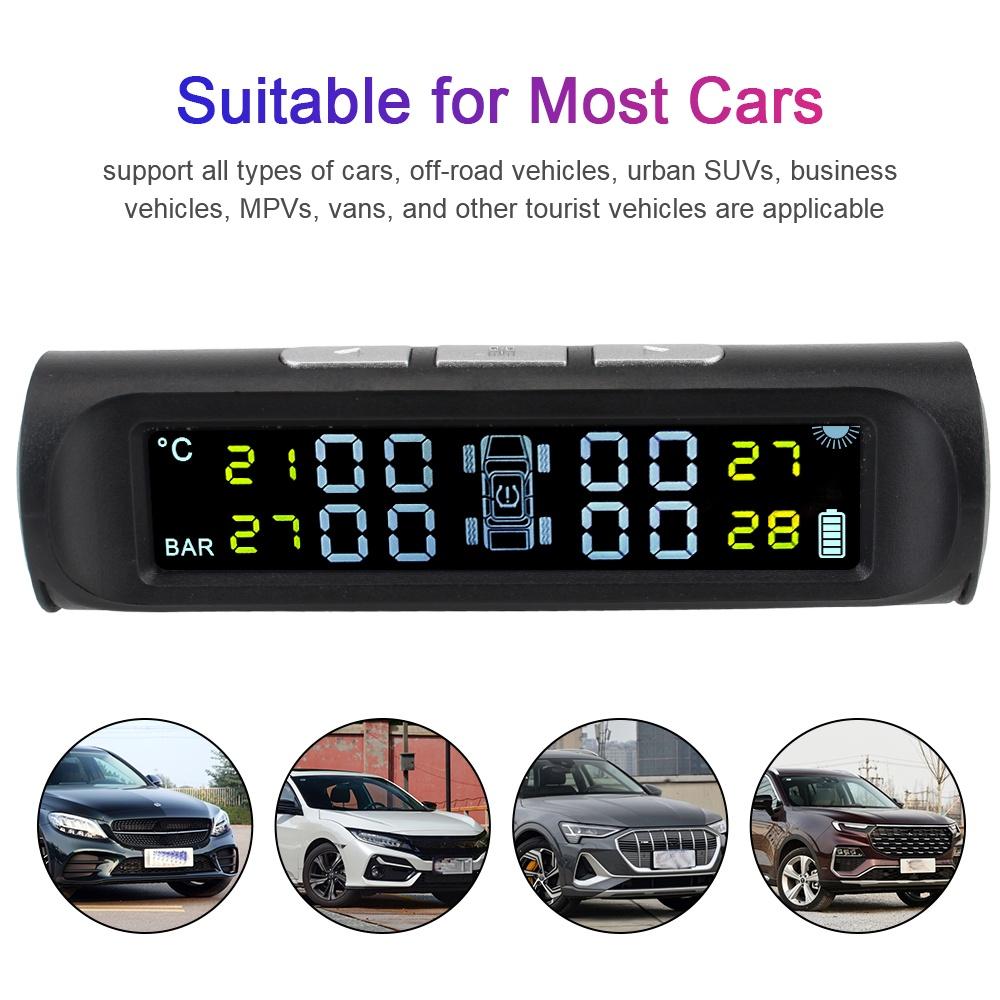 Hệ Thống Theo Dõi Áp Suất Lốp Xe Màn Hình LCD Với 4 Cảm Biến Bên Ngoài Cho Xe Hơi