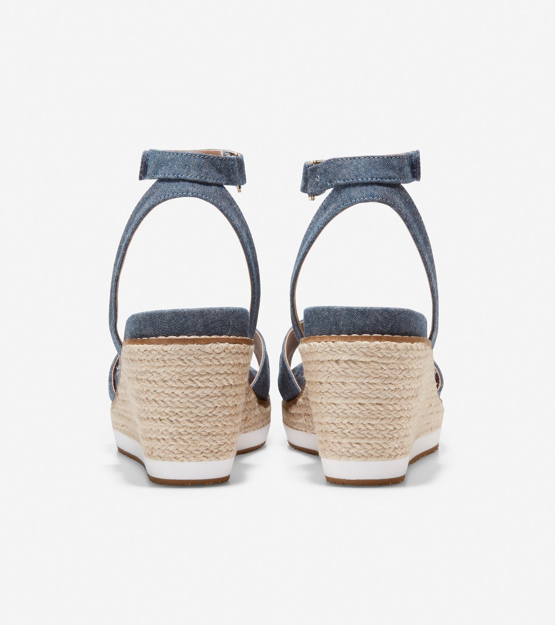 GIÀY ĐẾ XUỒNG COLE HAAN NỮ CLOUDFEEL ESPADRILLE WEDGE SANDAL 75