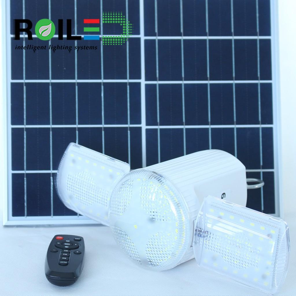 Đèn led năng lượng mặt trời 60W treo trong nhà Roiled RT-60W, chiếu sáng liên tục trên 12h, bảo hành 2năm, ánh sáng trắng