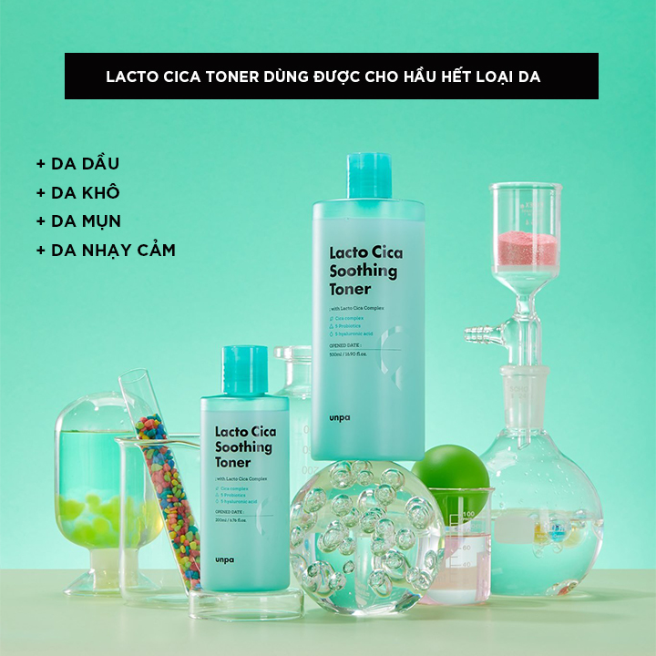 Nước Hoa Hồng Cải Thiện Da Mụn Và Làm Dịu Da Unpa Lacto Cica Soothing Toner Chính Hãng Hàn Quốc