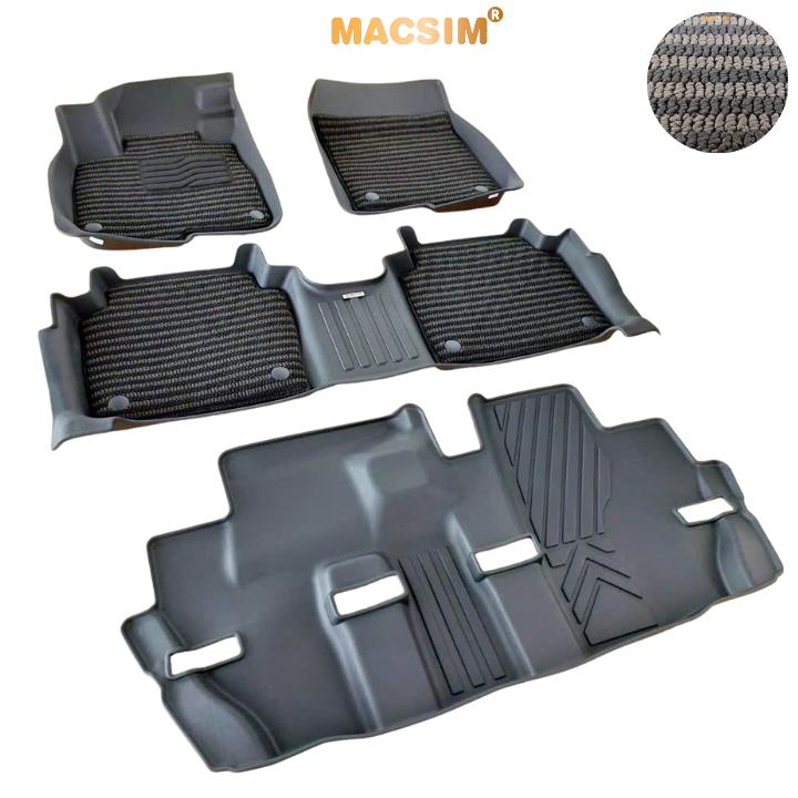 Thảm Lót Sàn 2 Lớp TPE Macsim Honda CRV​​​​​​​ 2017-2022 Chuẩn Form, Bền, Không Mùi (sd3 xám đen ct)