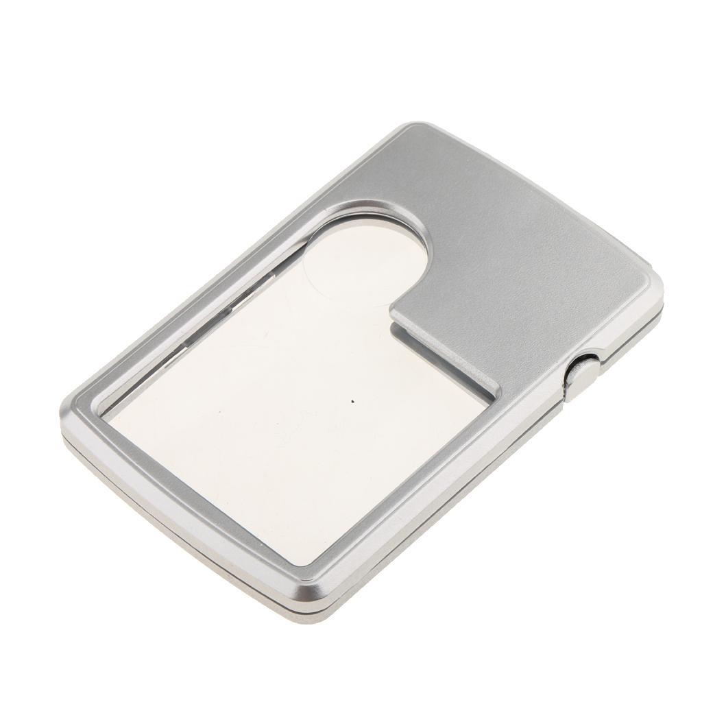 3X 6X Square Glass Loupe Lens Magnifying Tool for Jewelry Watch Coin Stamp