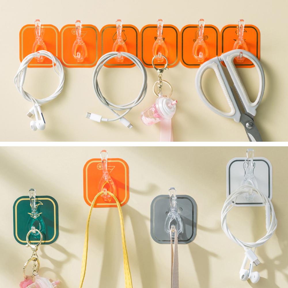 Bộ 6 móc dán tường keo Acrylic cao cấp mẫu mới