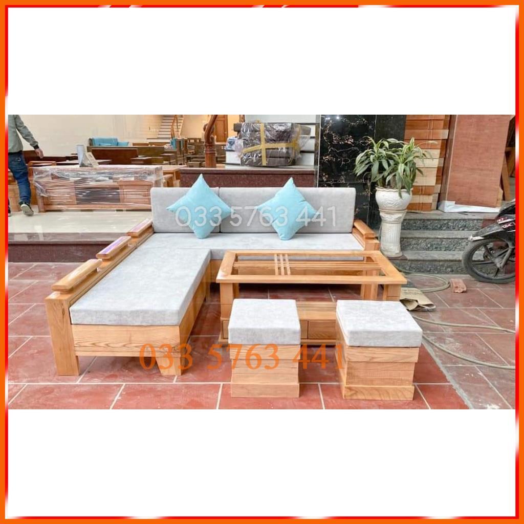 Ghế Sofa gỗ sồi nga 100% rẻ nhất shopee 2m x 1m8 ghế sofa gỗ sa lông gỗ bocghesofa sofa dep ghe sofa go