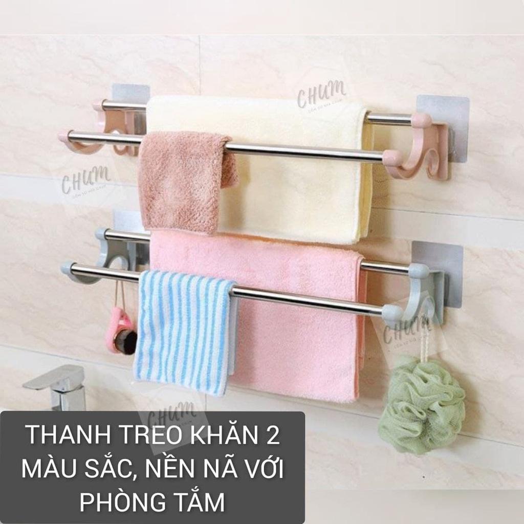 THANH TREO KHĂN INOX ĐÔI DÙNG TRONG NHÀ TẮM