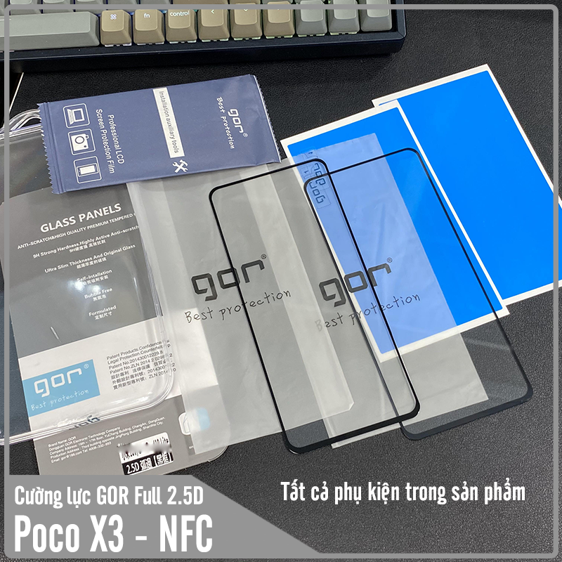 Cường lực GOR Full 2.5D Bộ 2 miếng cho Redmi Note 10 5G - Poco M3 Pro - Hàng nhập khẩu