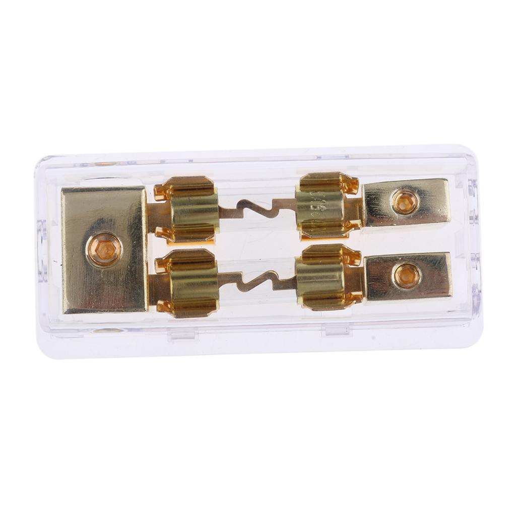 Durable 60A Car Audio Fuse Block Distribution Holder Gold FH-004Car