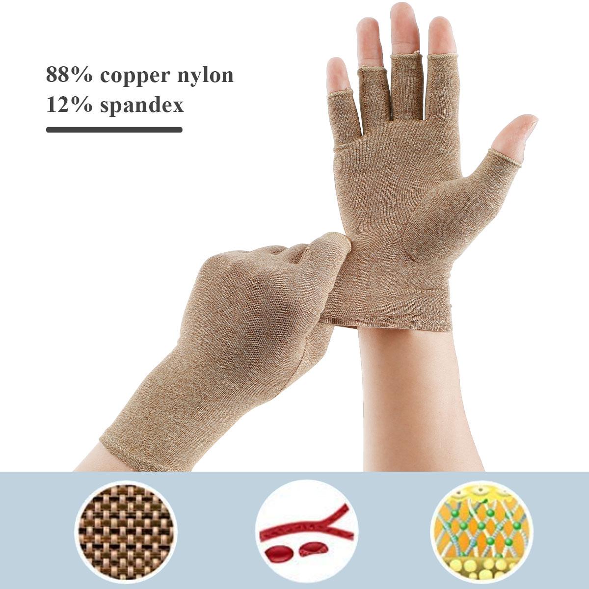 1 Nén Viêm Khớp Găng Tay Hỗ Trợ Cổ Tay Bông Giảm Đau Khớp Tay Nẹp Fingerless Găng Tay Trị Liệu Dây Đeo Tay Color: L-1 Pair