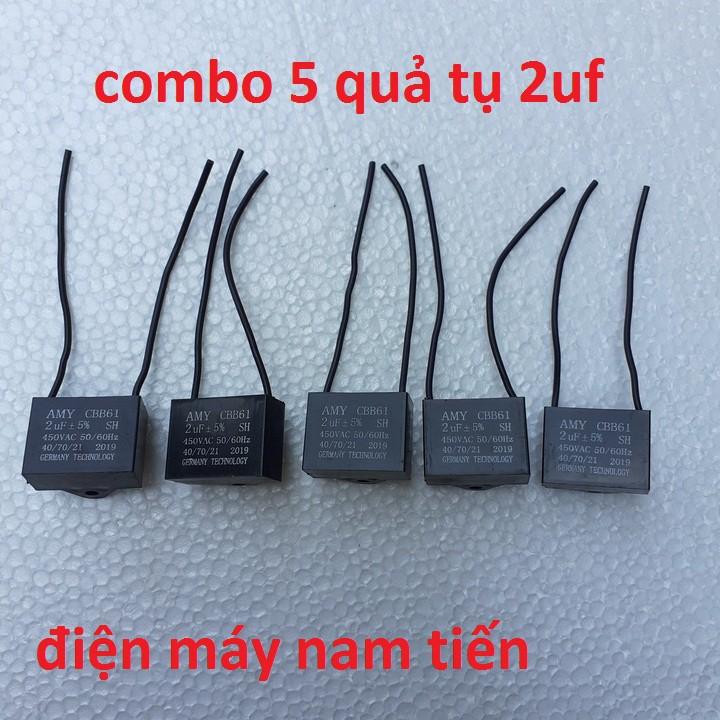 5 quả Tụ Quạt 2uf 400V