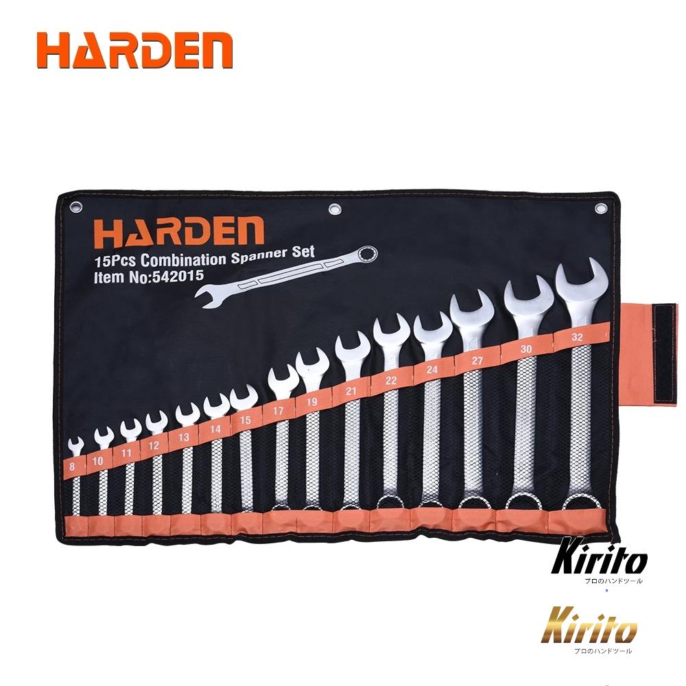 Bộ Cờ Lê 2 Đầu 15 Món – Mạ Chrome Chống Gỉ – Kích Thước 8–32mm – Có Túi Treo