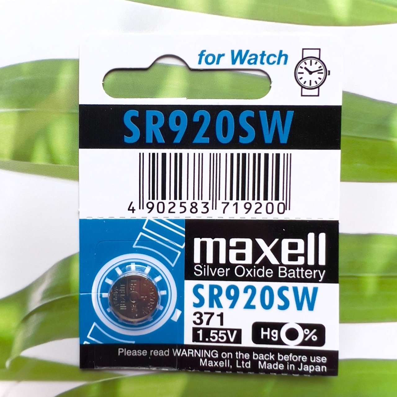 Vỉ 5 Viên Pin SR920SW / 371 / G6 Maxell 1.55V Cho Đồng Hồ Đeo Tay