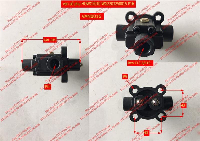 Van số phụ HOWO2010 WG2203250015 P16