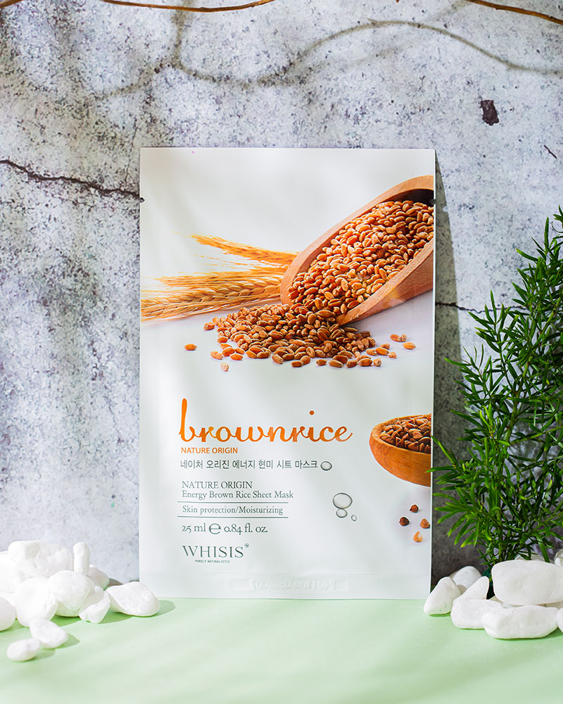 Mặt nạ gạo lứt Whisis Nature Origin Energy Sheet Mask tái tạo làn da, giúp da sáng và hồng hào