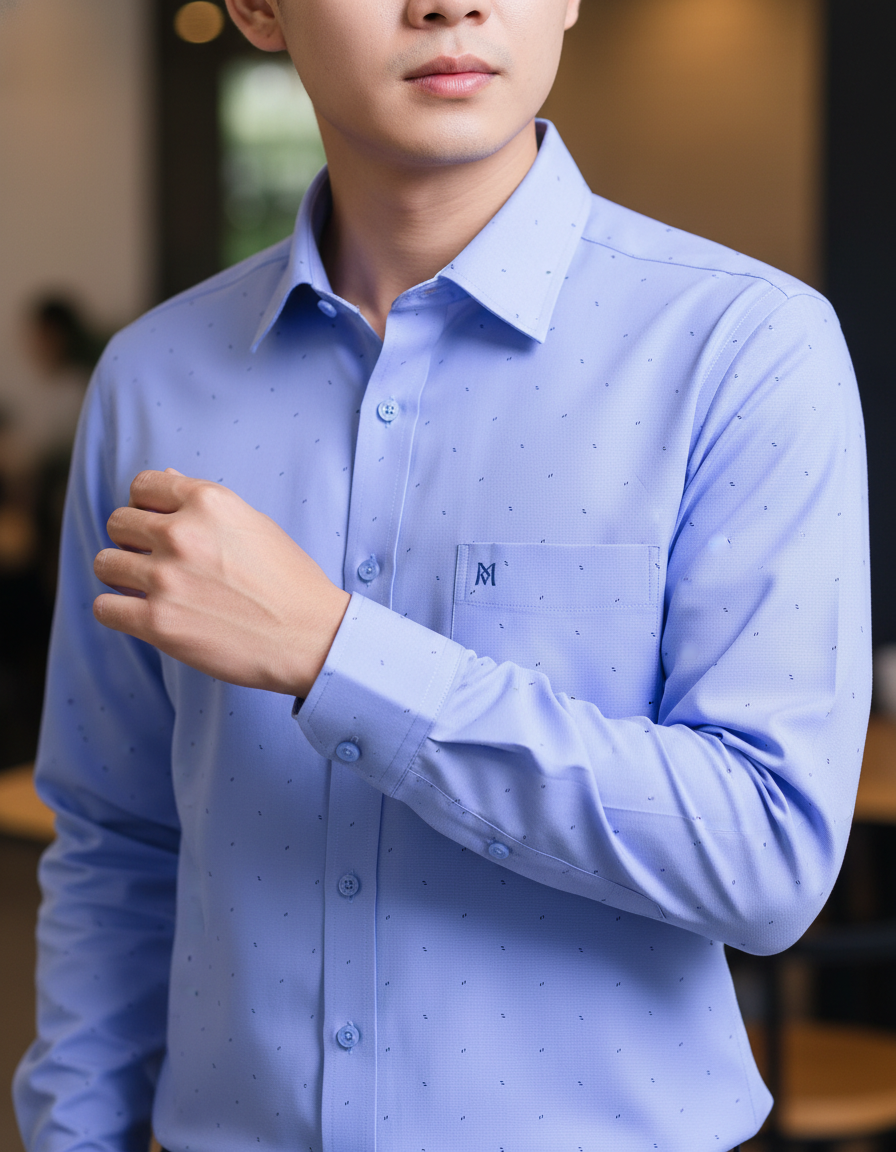 Áo sơ mi nam Khatoco tay dài(M-2XL)