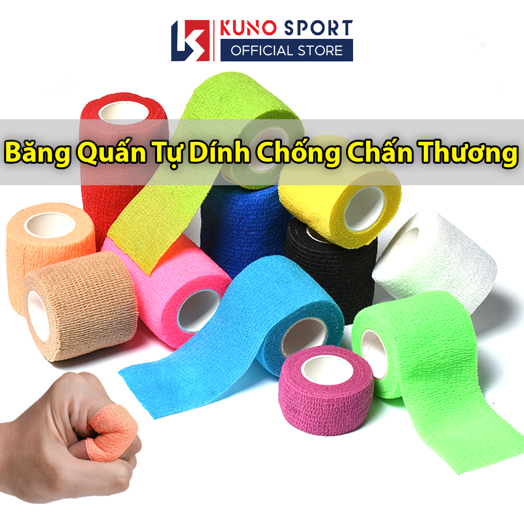 Băng Keo Thể Thao Tự Dính, Băng Keo Quấn Cổ Chân, Băng keo Quấn Cổ Tay KUNOSPORT Cho Các Bộ Môn Thể Thao