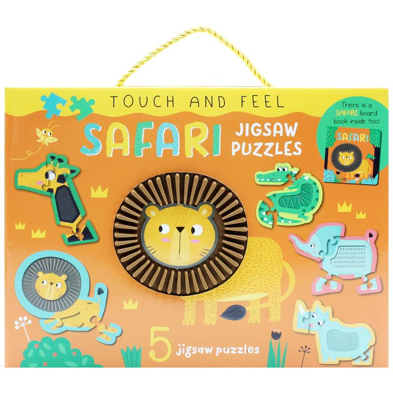 Touch And Feel Jigsaw Puzzles Boxset - Safari (5 Jigsaw Puzzles)