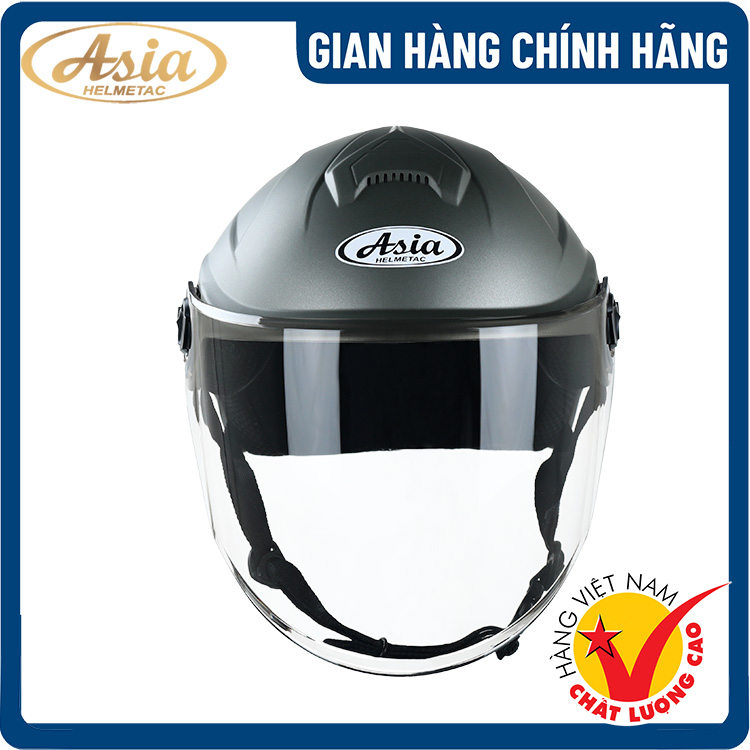 Mũ Bảo Hiểm 1/2 Có Kính Dài - Asia MT-179K - Hàng Chính Hãng, Bảo Hành 1 năm