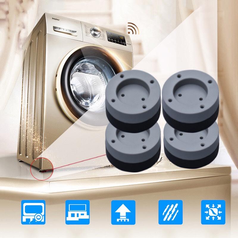 SÉT 4 CÁI ĐẾ KÊ CHÂN MÁY GIẶT CHỐNG RUNG SILICON CAO CẤP TẶNG KÈM HỘP BẢO VỆ ĐẦU CÁ...