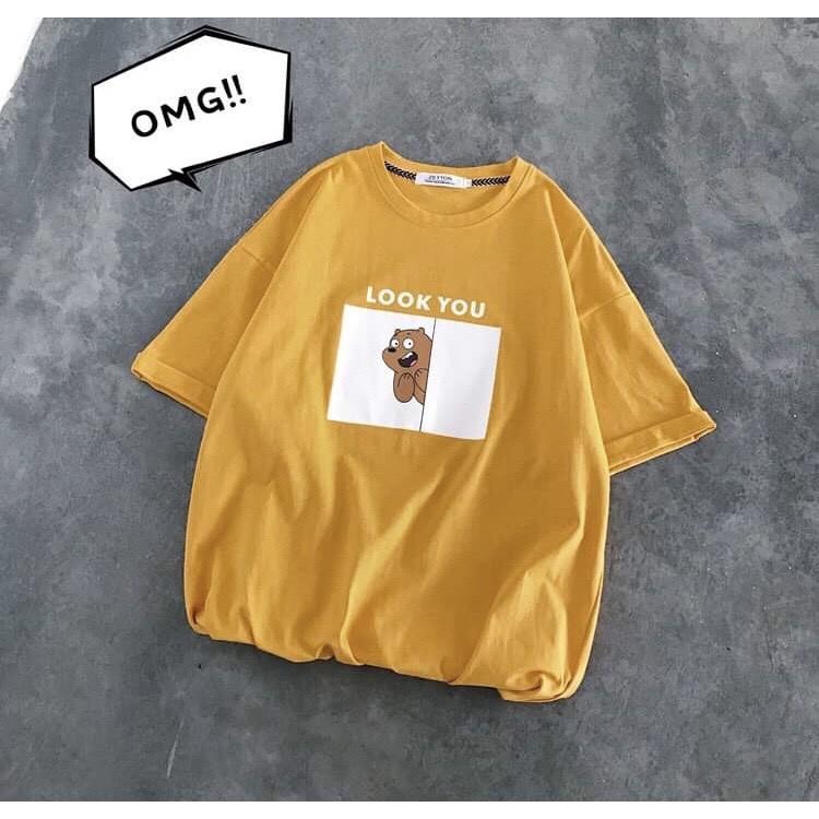 Áo thun tay lỡ form rộng LOOK YOU - Unisex nam nữ đều mặc được