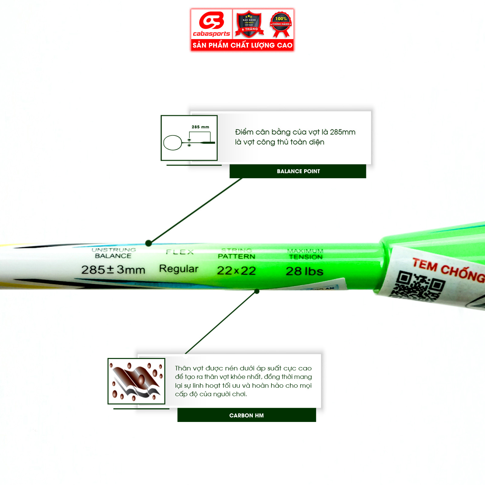 Vợt cầu lông ProKennex POWER PRO 708 chính hãng công thủ toàn diện (1 cây) - Tặng kèm quấn cán