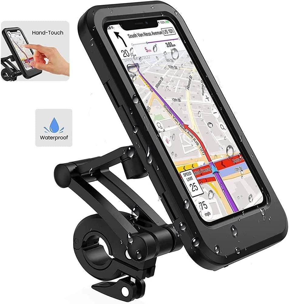 Giá đỡ điện thoại, Giá đỡ điện thoại thông minh xe máy Scooter 360 ° có nắp che mưa