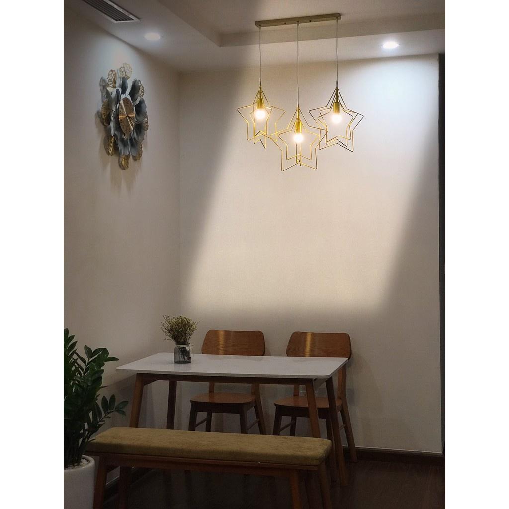 Đèn thả ngôi sao khung 3 vòng hình ngôi sao trang trí phòng bêp, quán cafe t 06