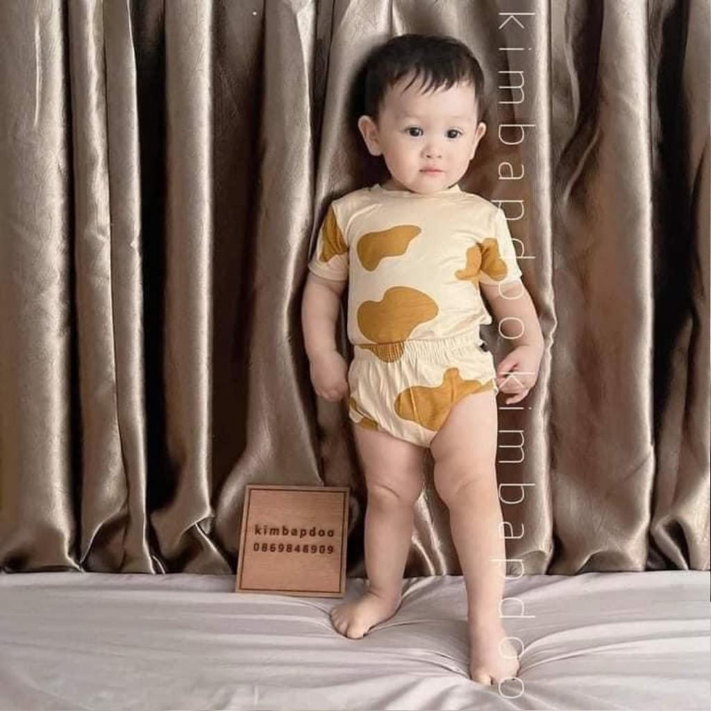 Bộ Minky Mom Cho Bé Bộ Cộc Tay Quần Chip Minky Mom cho bé Trai bé Gái Chất Thun Lạnh Cao Cấp Siêu Mềm Mịn Mát .