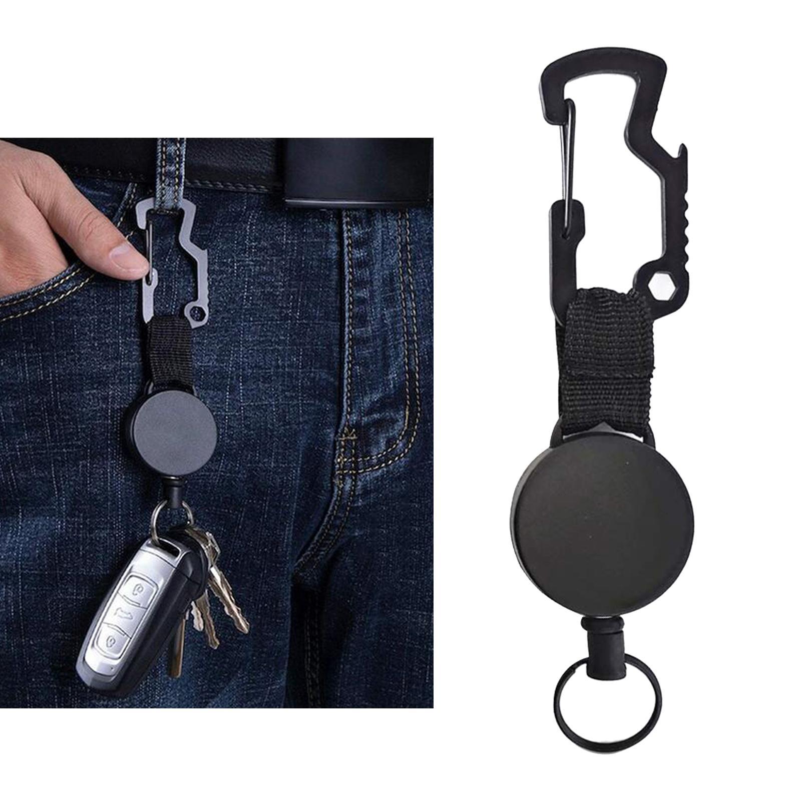 Carabiner Clip Multifunction Heavy Duty Hook Outdoor Keyring Stainless Steel